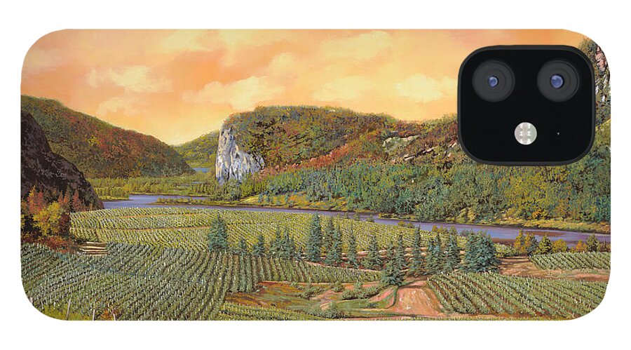 Vineyard iPhone 12 Case featuring the painting Le Vigne Nel 2010 by Guido Borelli