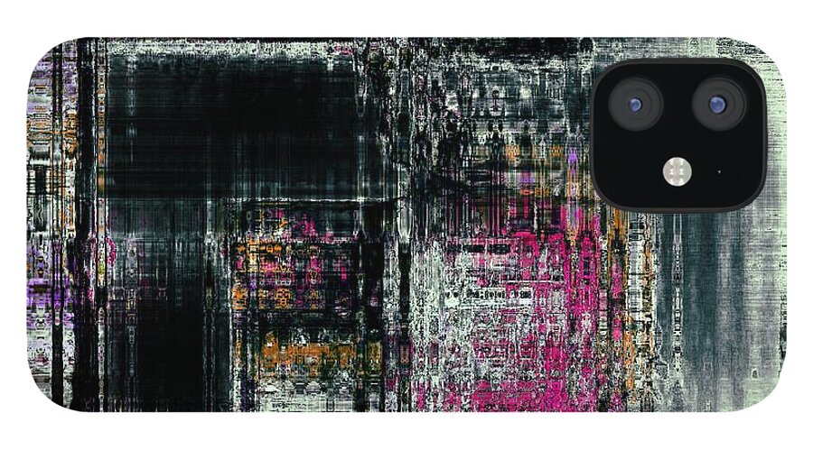 Fania Simon iPhone 12 Case featuring the mixed media Light and Ref'lection by Fania Simon