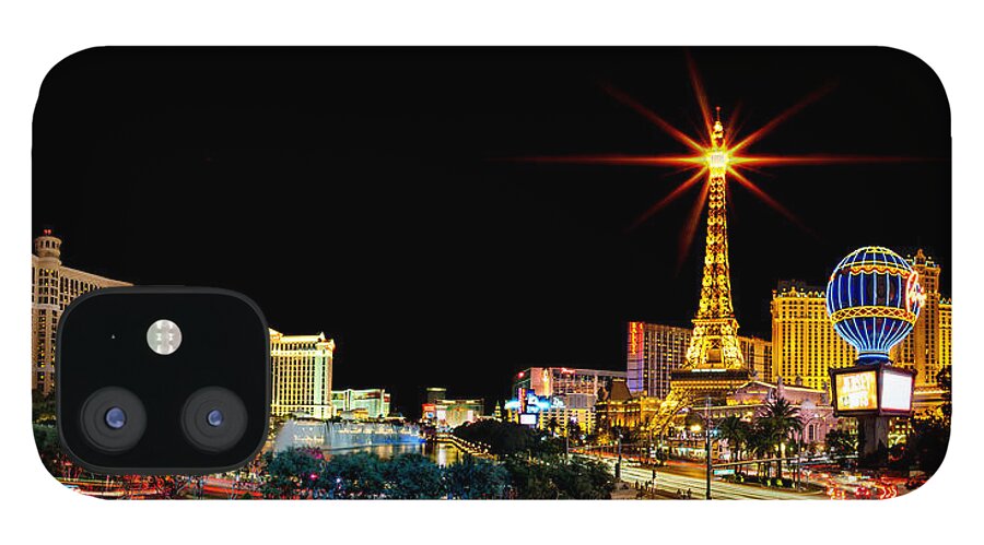 Las Vegas iPhone 12 Case featuring the photograph Lighting Up Vegas by Az Jackson
