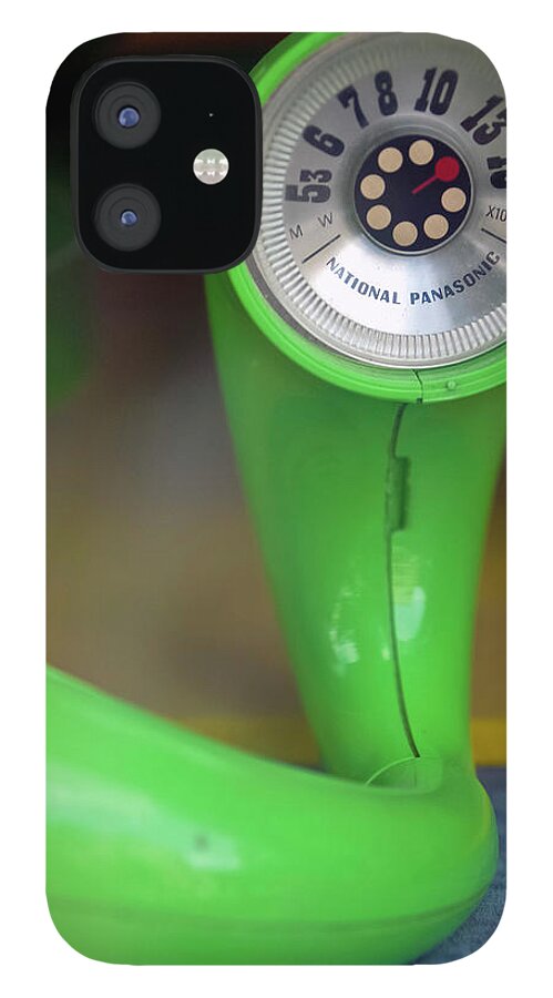 Radio iPhone 12 Case featuring the photograph Lime Green Twisted Radio by Matthew Bamberg