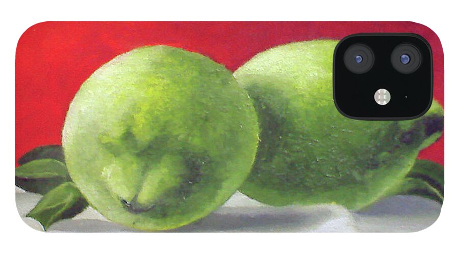  iPhone 12 Case featuring the painting Limes by Tim Johnson