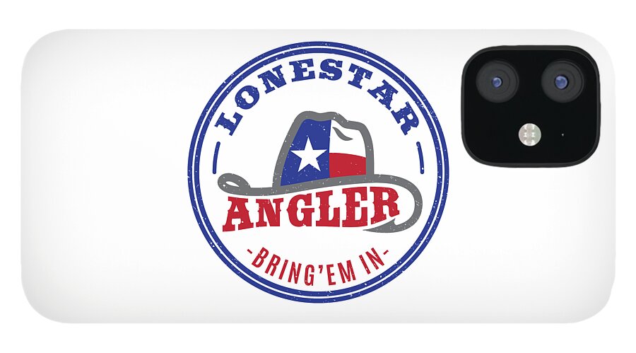 Fish iPhone 12 Case featuring the digital art Lonestar Angler by Kevin Putman