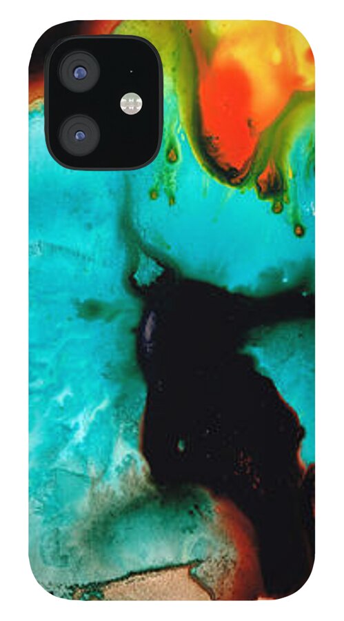 Abstract Art iPhone 12 Case featuring the painting Love And Approval by Sharon Cummings