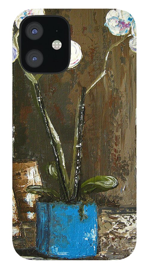 Orchids iPhone 12 Case featuring the painting Lovely Orchids by Patricia Awapara