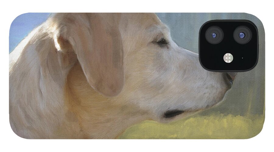 Dog iPhone 12 Case featuring the painting Lucy by Diane Chandler