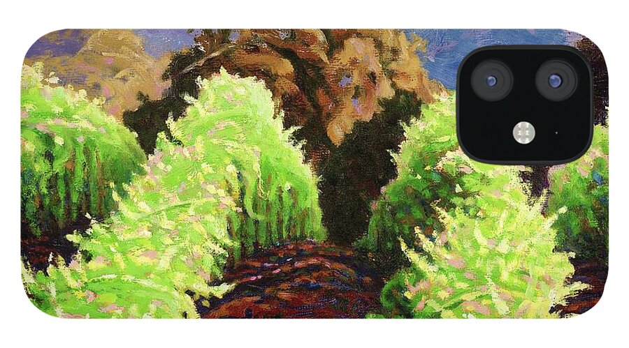 Oil Painting iPhone 12 Case featuring the painting Luminescence by Carl Downey