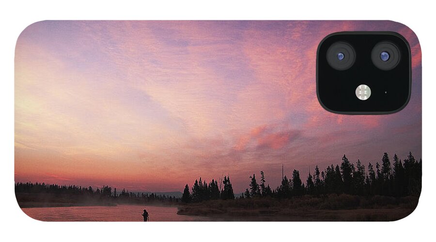 Sunrise iPhone 12 Case featuring the photograph Madison River Sunrise by Randall Evans
