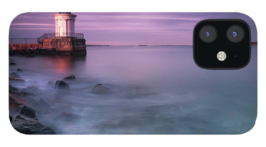 Maine iPhone 12 Case featuring the photograph Maine Bug Light Lighthouse Sunset by Ranjay Mitra