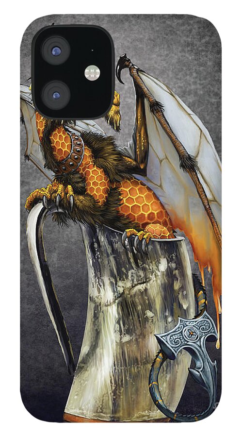 Mead iPhone 12 Case featuring the digital art Mead Dragon by Stanley Morrison