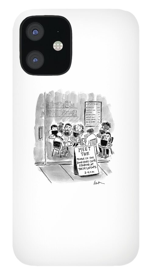 Meet The People In The Bookstore Cafe iPhone 12 Case