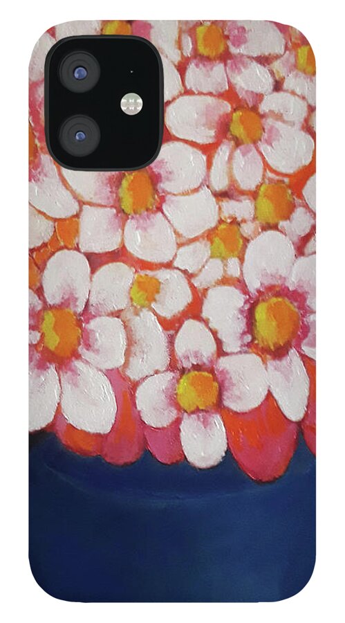 Flowers iPhone 12 Case featuring the painting Methaphor by Gabby Tary