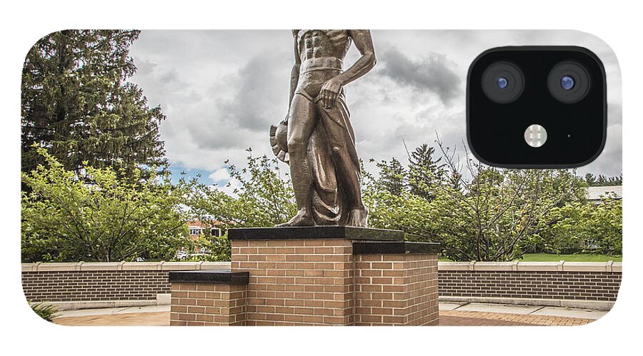Michigan State The Spartan Statue Iphone 12 Case For Sale By John Mcgraw