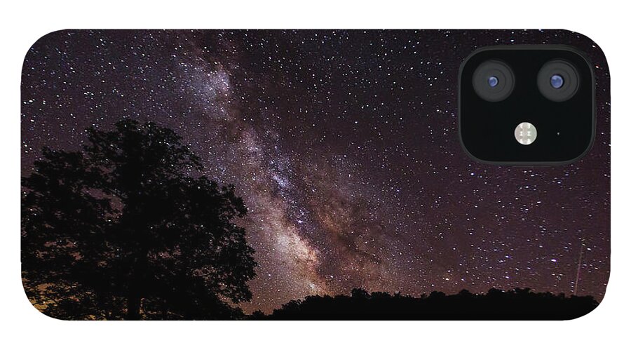 Milky Way iPhone 12 Case featuring the photograph Milky Way and the Tree by Eilish Palmer