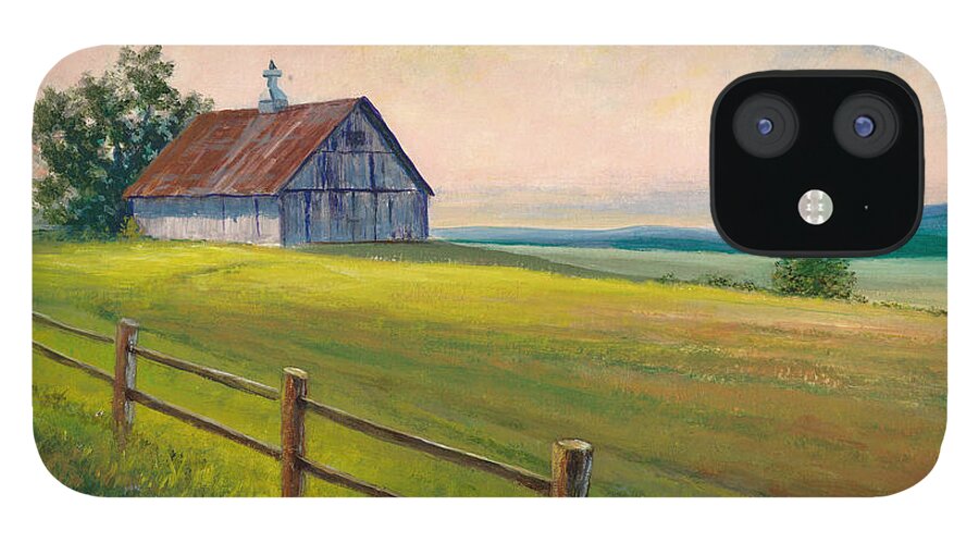Missouri iPhone 12 Case featuring the painting Missouri Barn by Randy Welborn