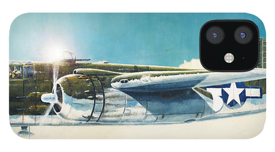 Aviation iPhone 12 Case featuring the painting Mitchell by Douglas Castleman
