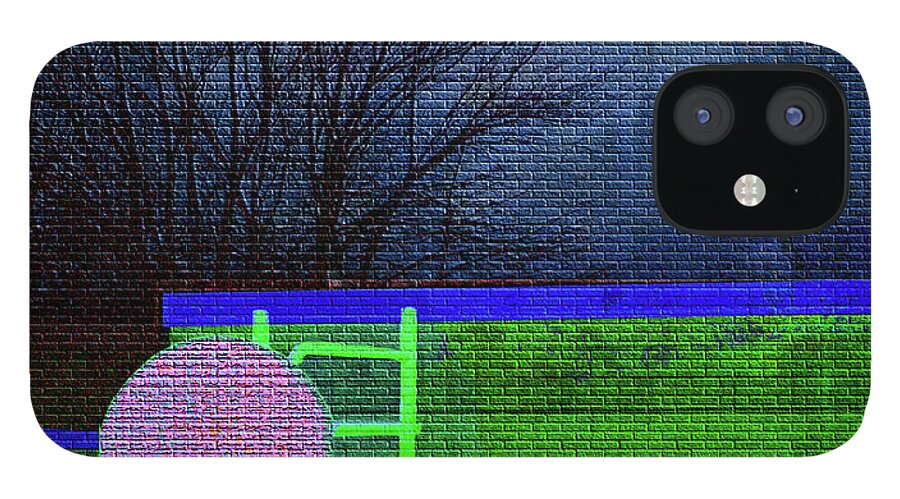 Fairview iPhone 12 Case featuring the digital art Moon Over Fairview by Rod Whyte