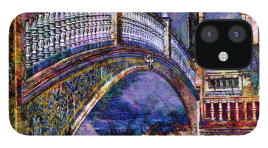 Bridge iPhone 12 Case featuring the digital art Moorish Bridge by Barbara Berney