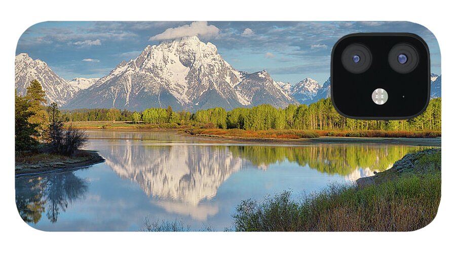 Sunrise iPhone 12 Case featuring the photograph Morning at Oxbow Bend by Joe Paul