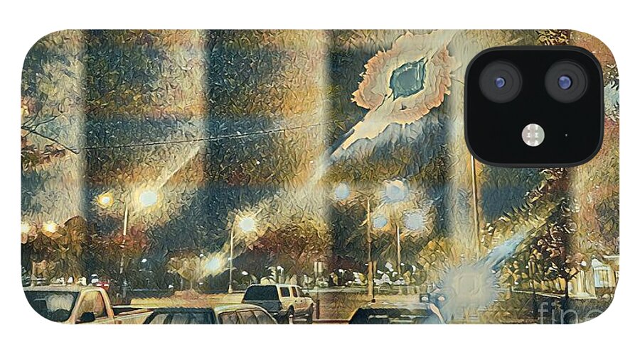 Morning iPhone 12 Case featuring the mixed media Morning lights 3 by Steven Wills