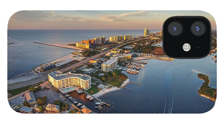 Palm iPhone 12 Case featuring the photograph Morning Over Cotton Bayou and Perdido Pass by Michael Thomas