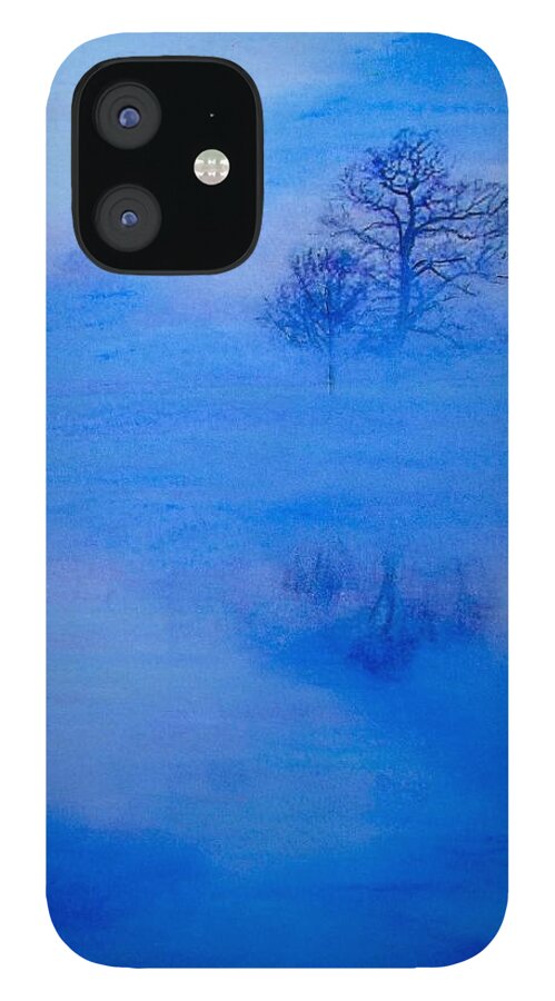 Reflections iPhone 12 Case featuring the painting Morning Reflections by Cara Frafjord