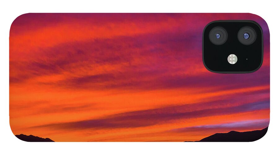 El Paso iPhone 12 Case featuring the photograph Mount Franklin Purple Sunset by SR Green