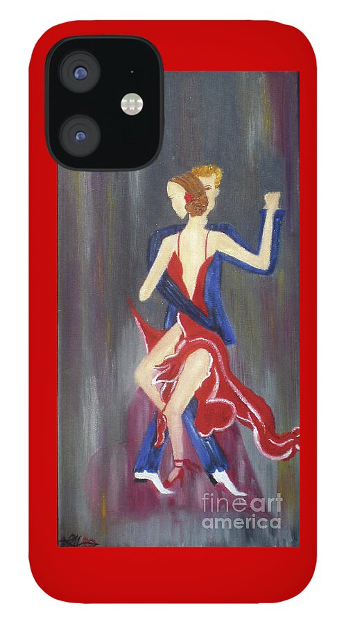 Cupid iPhone 12 Case featuring the painting My Secret Valentine by Artist Linda Marie