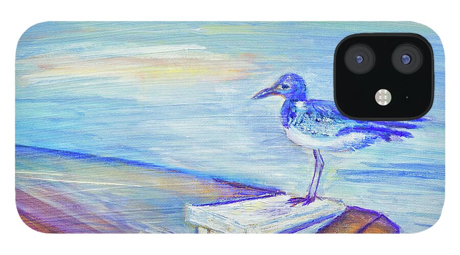 Tern iPhone 12 Case featuring the painting My Tern 3 by Julia Malakoff