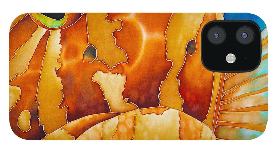 Nassau Grouper iPhone 12 Case featuring the painting Nassau Grouper by Daniel Jean-Baptiste