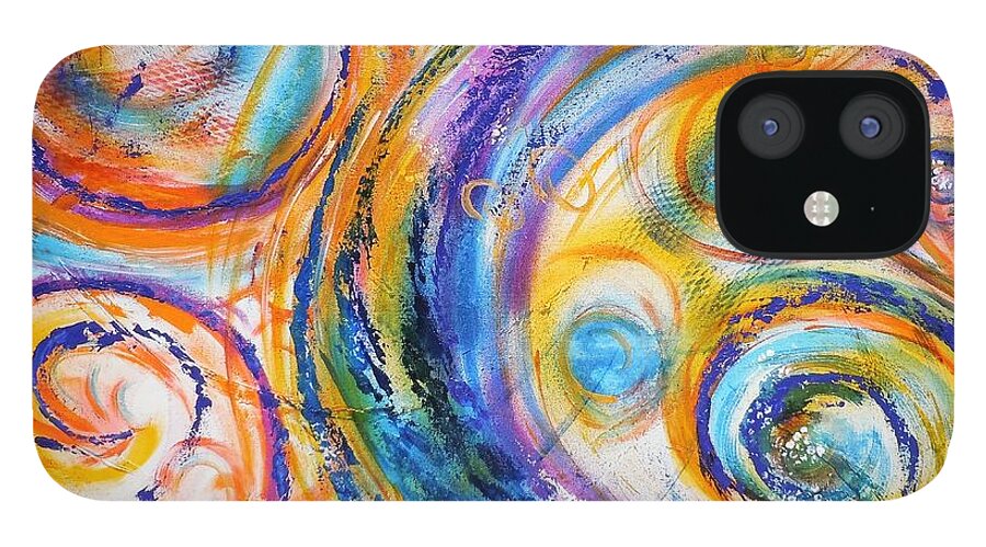  iPhone 12 Case featuring the painting New Universe by Deb Brown Maher