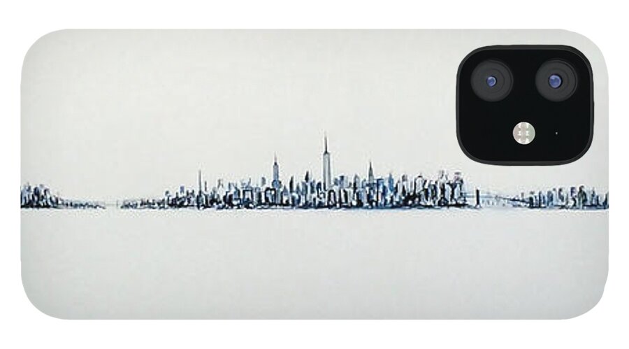 Prints iPhone 12 Case featuring the painting New York City Fall Day 1 by Jack Diamond