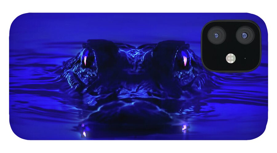 Alligator iPhone 12 Case featuring the photograph Night Watcher by Mark Andrew Thomas