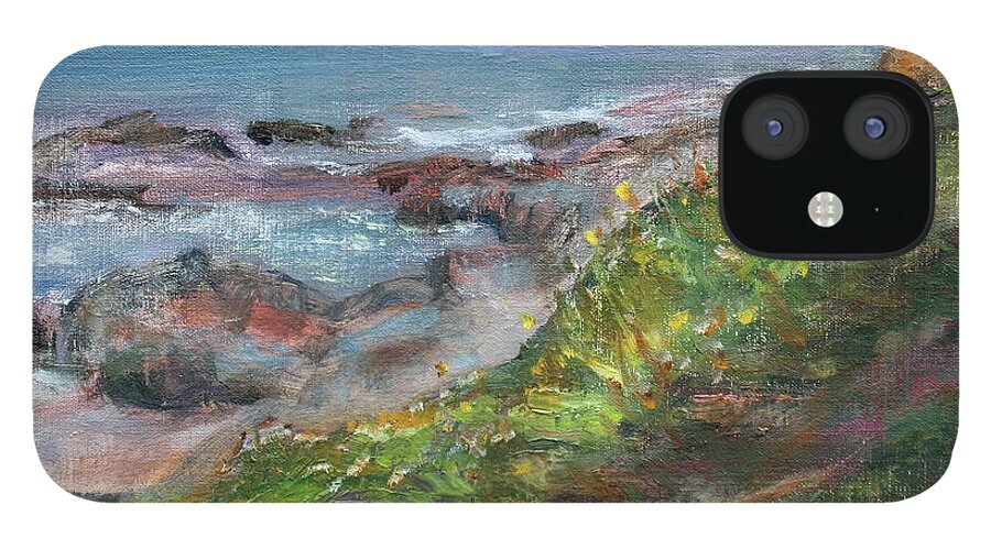 Coast iPhone 12 Case featuring the painting Northshore - Scenic Seascape Painting by Quin Sweetman