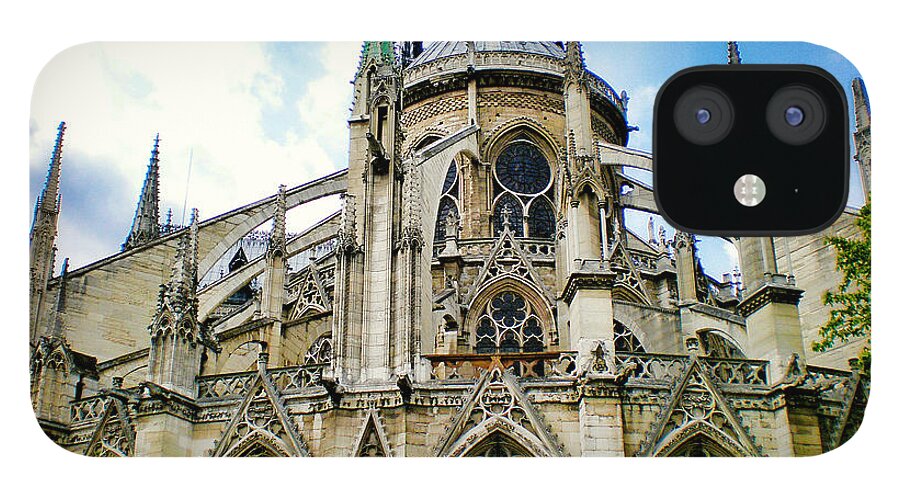 Notre Dame iPhone 12 Case featuring the photograph Notre Dame East Side by Robert Meyers-Lussier