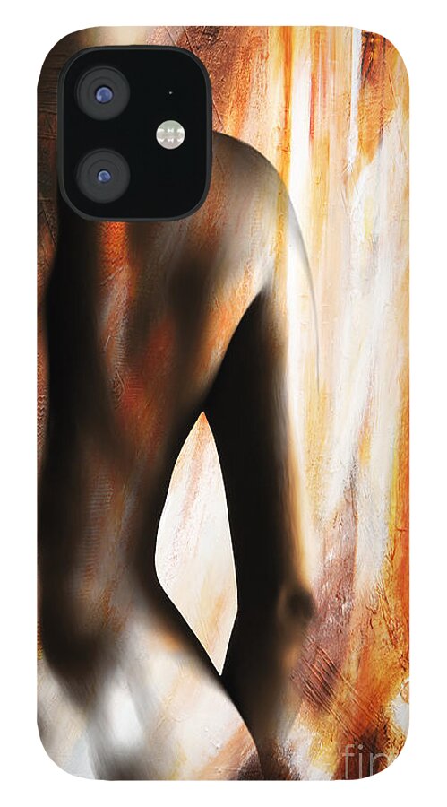 Nude iPhone 12 Case featuring the painting Nude 028a by Gull G