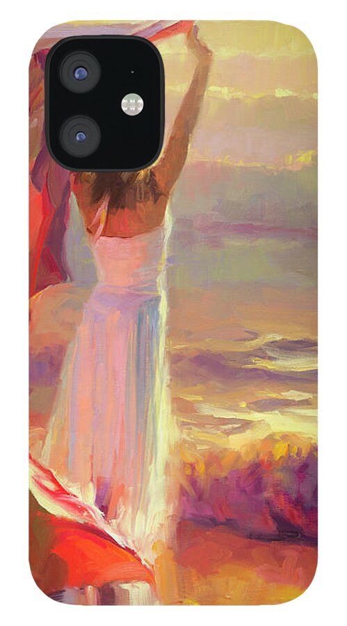 Ocean iPhone 12 Case featuring the painting Ocean Breeze by Steve Henderson