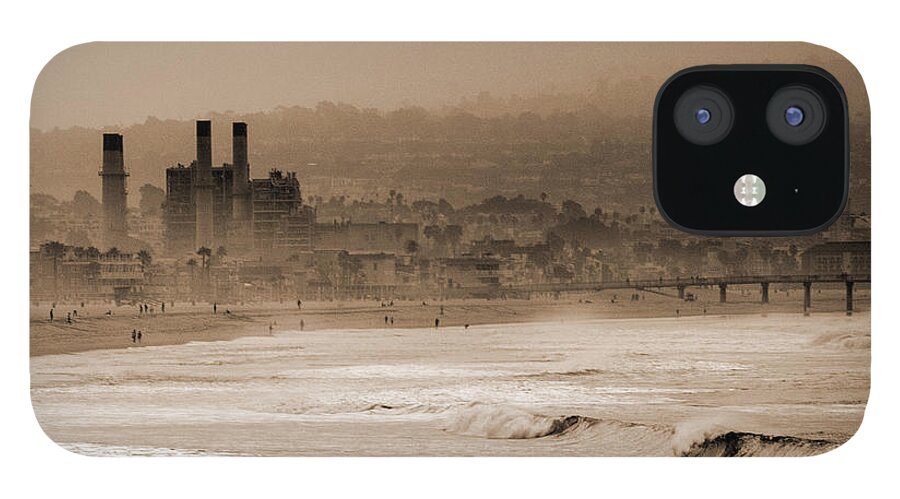 Hermosa Beach iPhone 12 Case featuring the photograph Old Hermosa Beach by Ed Clark