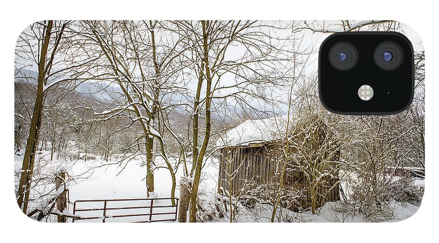 Landscape iPhone 12 Case featuring the photograph Old Post Office in Snow by Joe Shrader