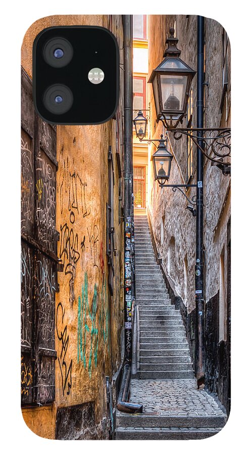Stockholm iPhone 12 Case featuring the photograph Old Town Alley 0050 by Kristina Rinell