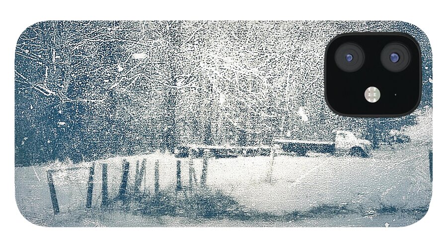 Snow iPhone 12 Case featuring the photograph The glow of memory in the snow by Melissa D Johnston