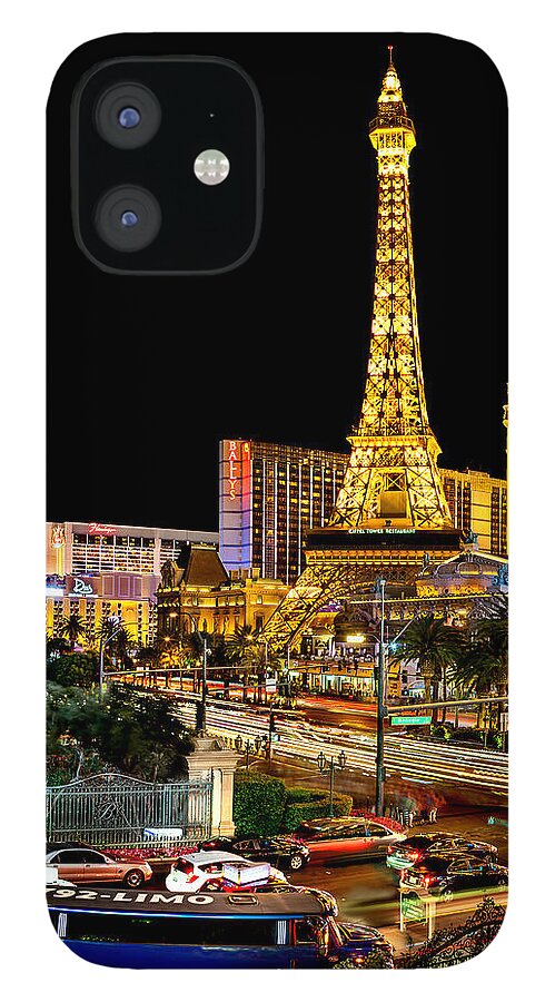 Las Vegas iPhone 12 Case featuring the photograph One Night In Vegas by Az Jackson