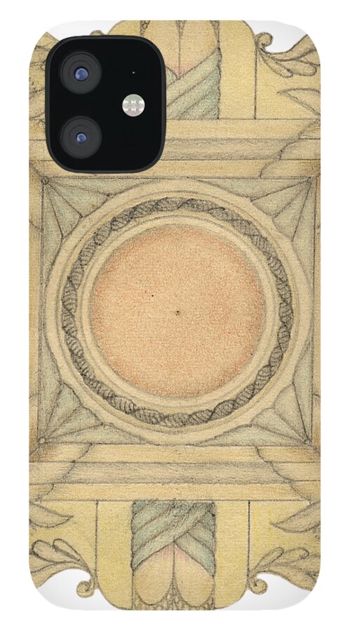 J iPhone 12 Case featuring the drawing Ouroboros ja114 by Dar Freeland