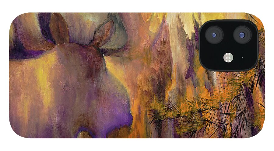 Pagami Fire iPhone 12 Case featuring the painting Pagami Fading by Joe Baltich
