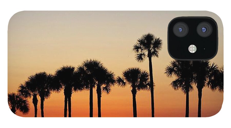Sunset iPhone 12 Case featuring the photograph Palms by Stoney Lawrentz