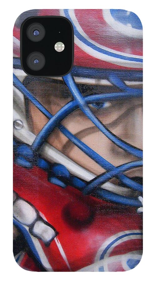 North America iPhone 12 Case featuring the photograph Patrick Roy ... by Juergen Weiss