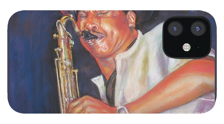 Portrait iPhone 12 Case featuring the painting PDaddyO by Beverly Boulet