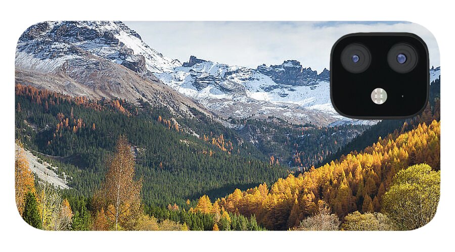 Mountain Landscape iPhone 12 Case featuring the photograph Peak of Rochebrune - 2 - French Alps by Paul MAURICE