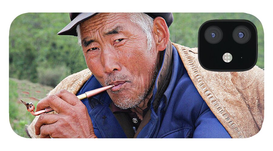 China iPhone 12 Case featuring the photograph Peasant Farmer by Marla Craven