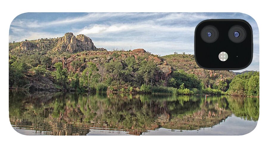 Water iPhone 12 Case featuring the photograph Pena Blanca Lake by Elaine Malott