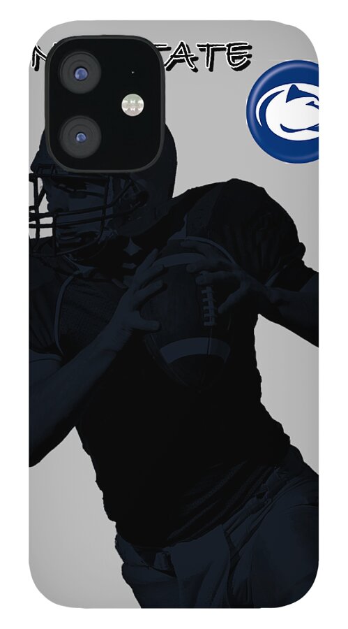 Football iPhone 12 Case featuring the digital art Penn State Football by David Dehner